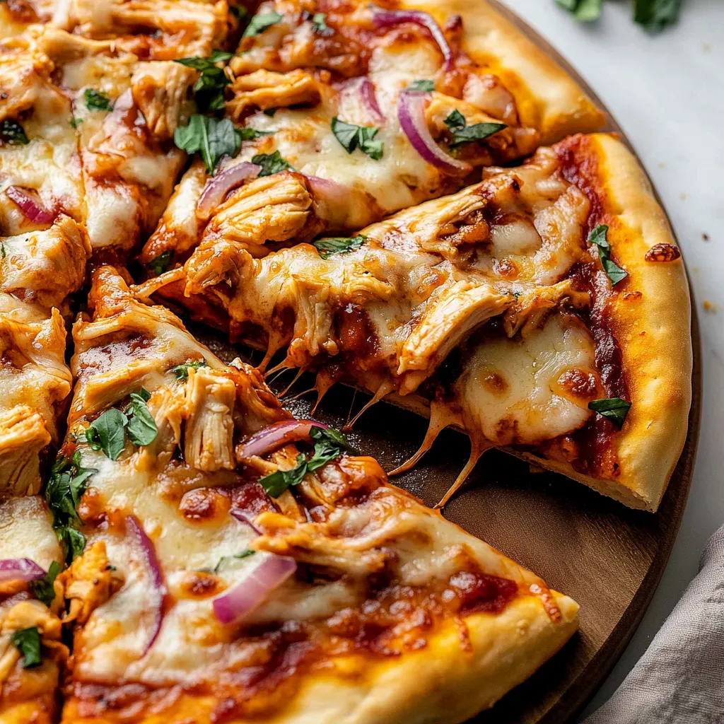 Easy Homemade BBQ Chicken Pizza Recipe with Two Cheeses