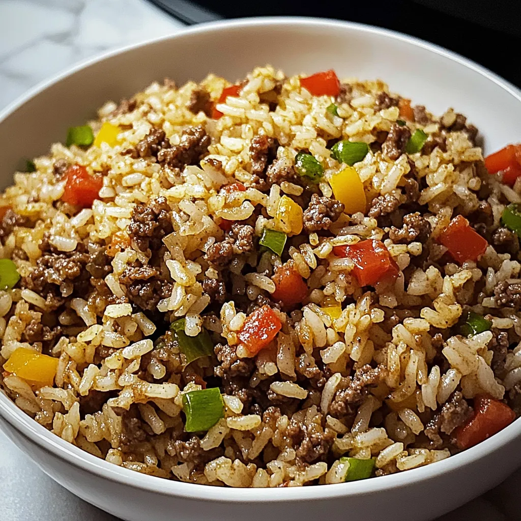 Hearty Beef Dirty Rice Dish