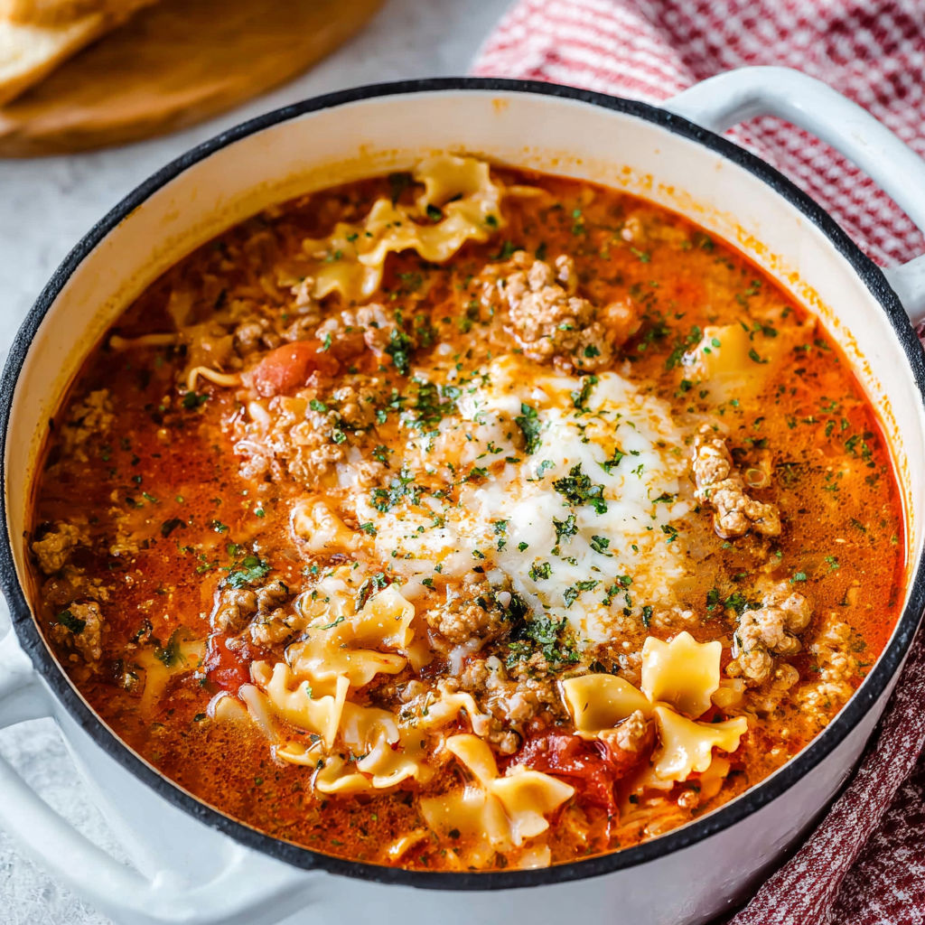 Easy and Delicious Lasagna Soup