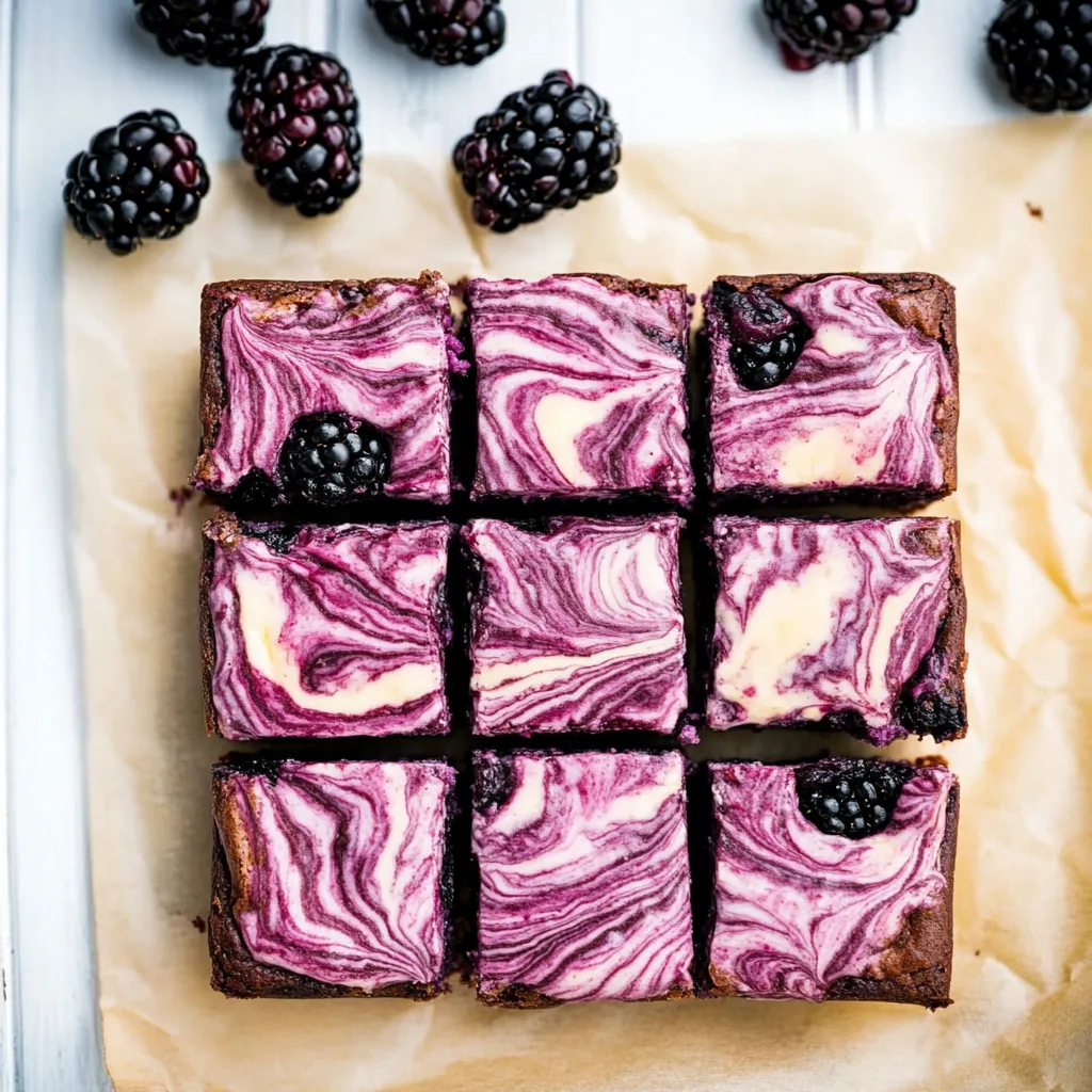Rich Blackberry Cheesecake Brownies