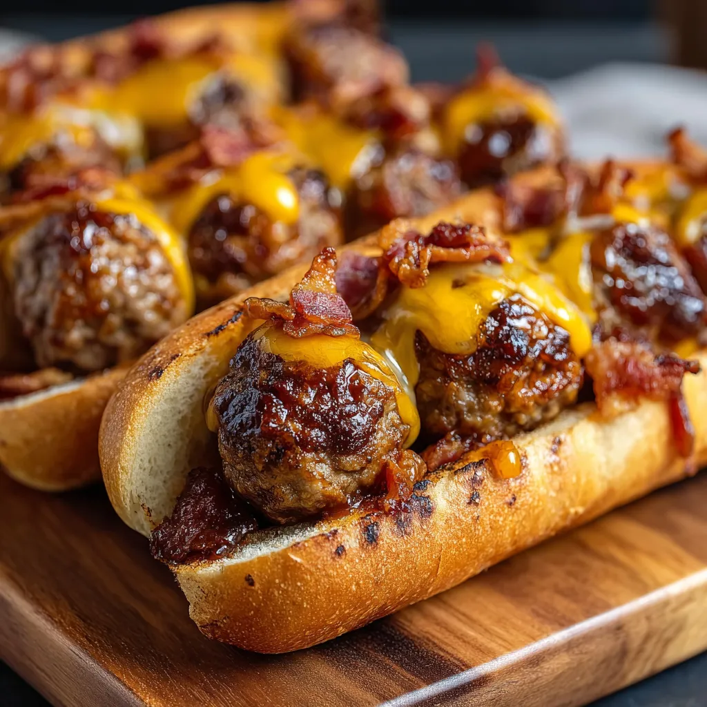 Bourbon BBQ Bacon Cheeseburger Meatballs in 30 Minutes