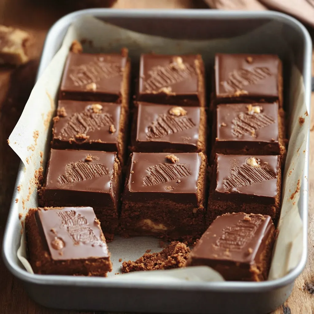 Decadent No-Bake Bourbon Biscuit Tray Bake with Chocolate Topping