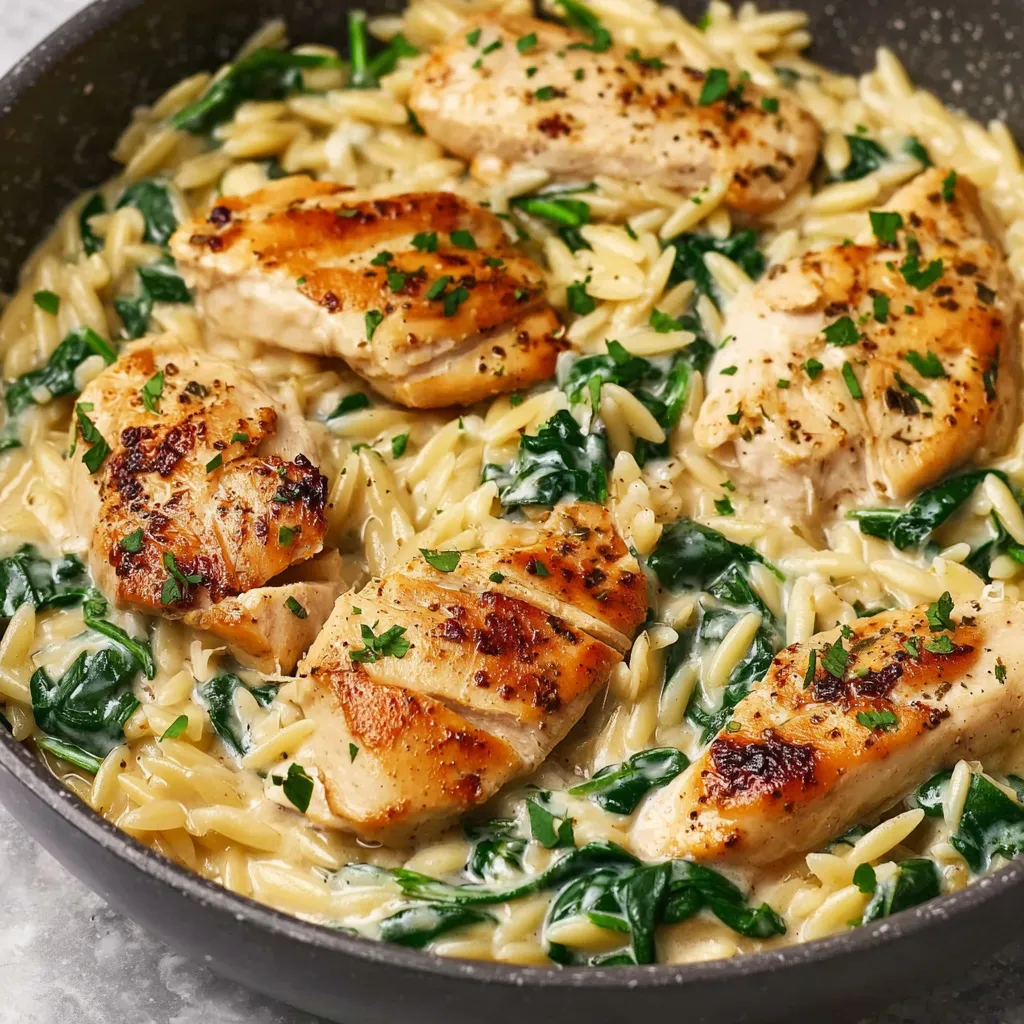 Irresistible One-Pan Boursin Orzo Chicken