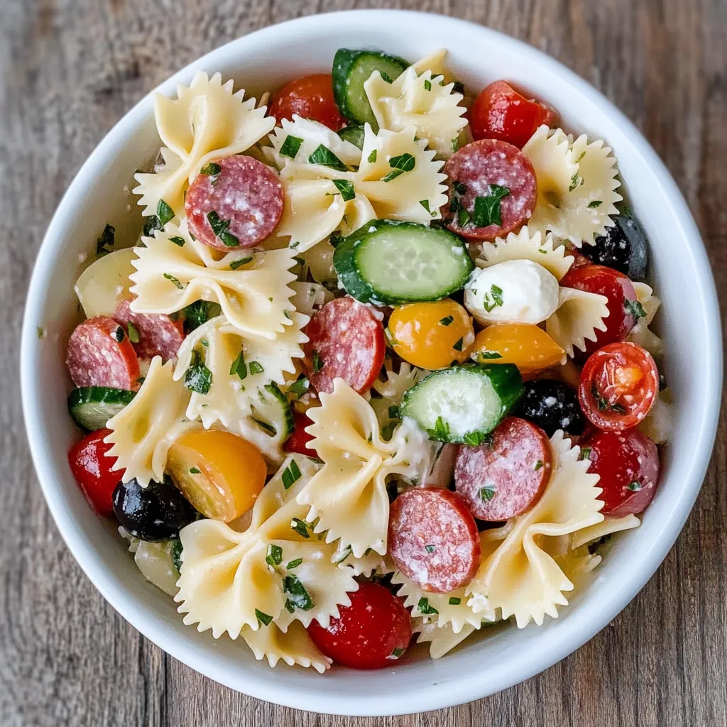Easy Bow Tie Italian Pasta Salad