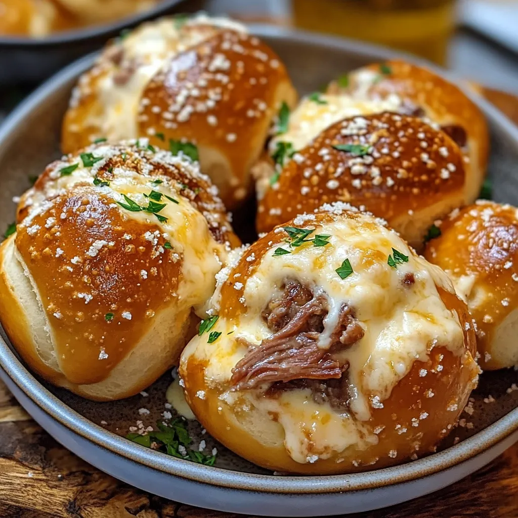 Juicy Brisket and Beer Cheese Stuffed Pretzel Bites for Parties