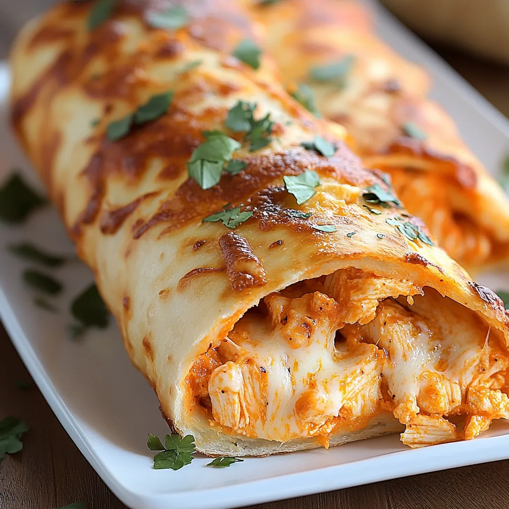 Cheesy Buffalo Chicken Strombolis