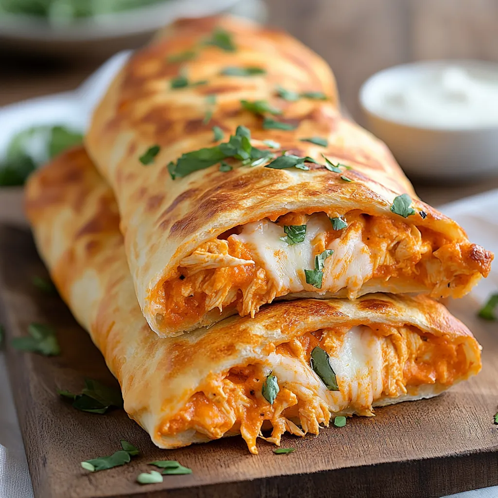 Cheesy Buffalo Chicken Strombolis
