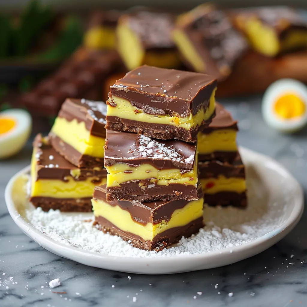 Cadbury Egg Fudge with Chocolate Layers
