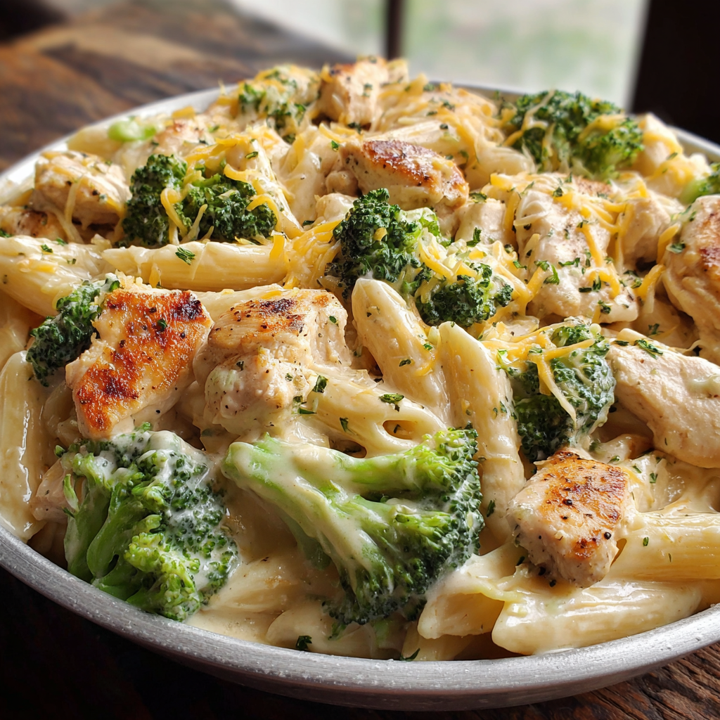 Bold Cajun Chicken with Broccoli Alfredo Pasta