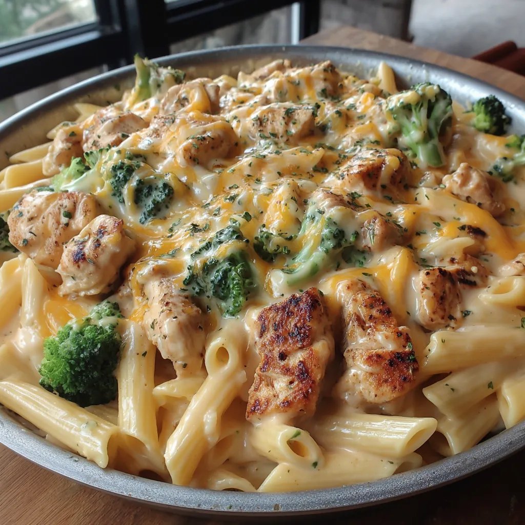 Bold Cajun Chicken with Broccoli Alfredo Pasta