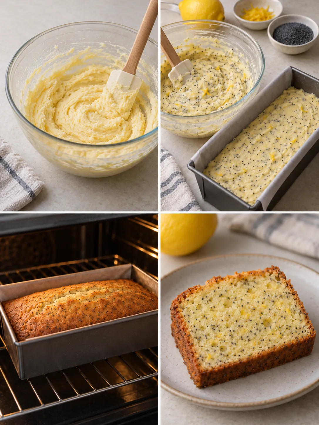 Butter loaf with lemon and poppy seeds