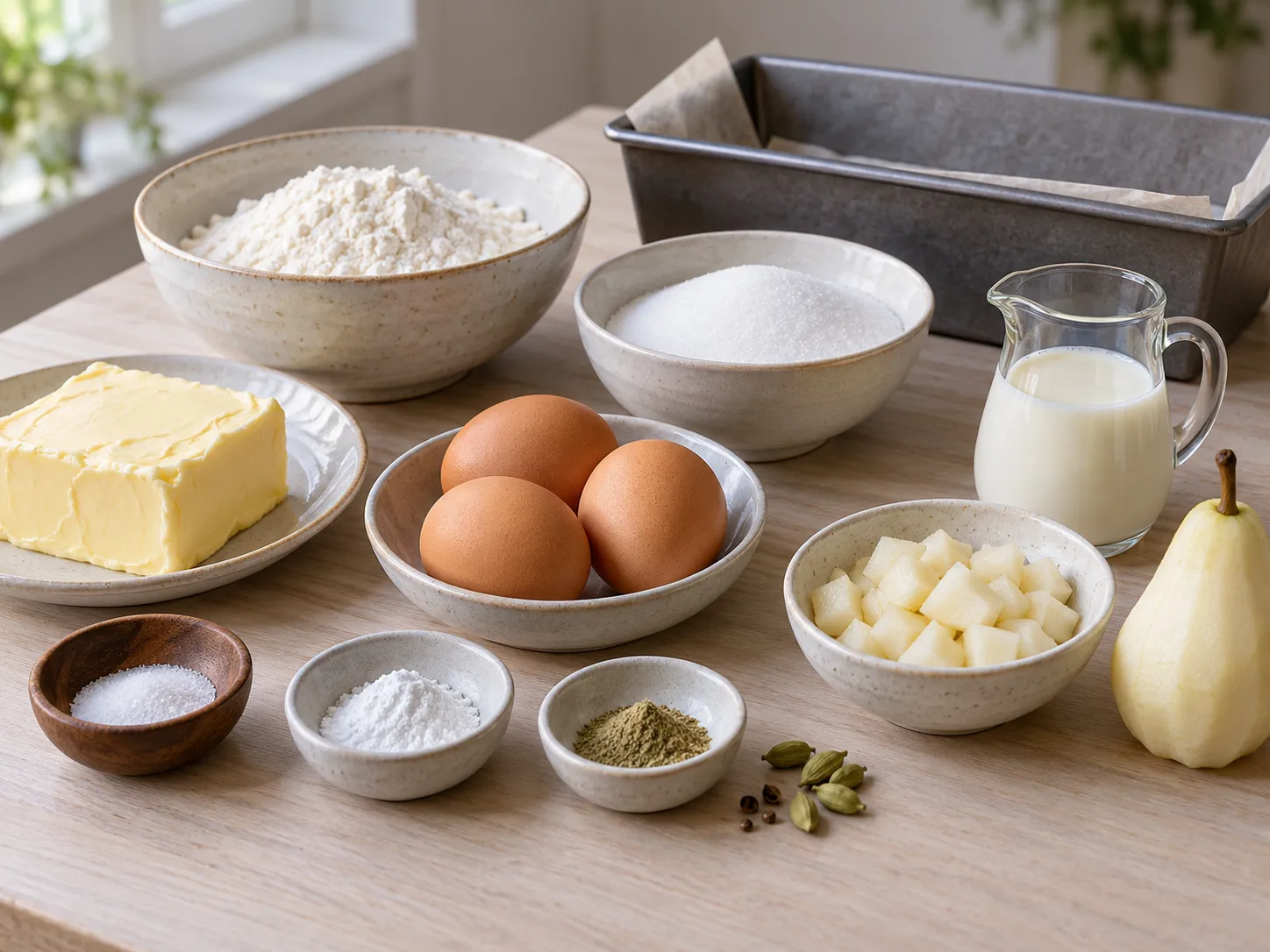 unsalted butter, softened, granulated sugar, large eggs, all-purpose wheat flour