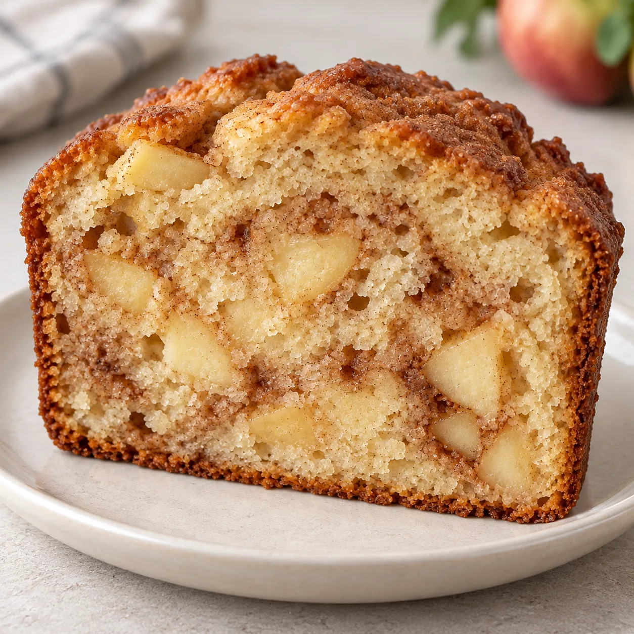 Butter loaf with cinnamon and apple
