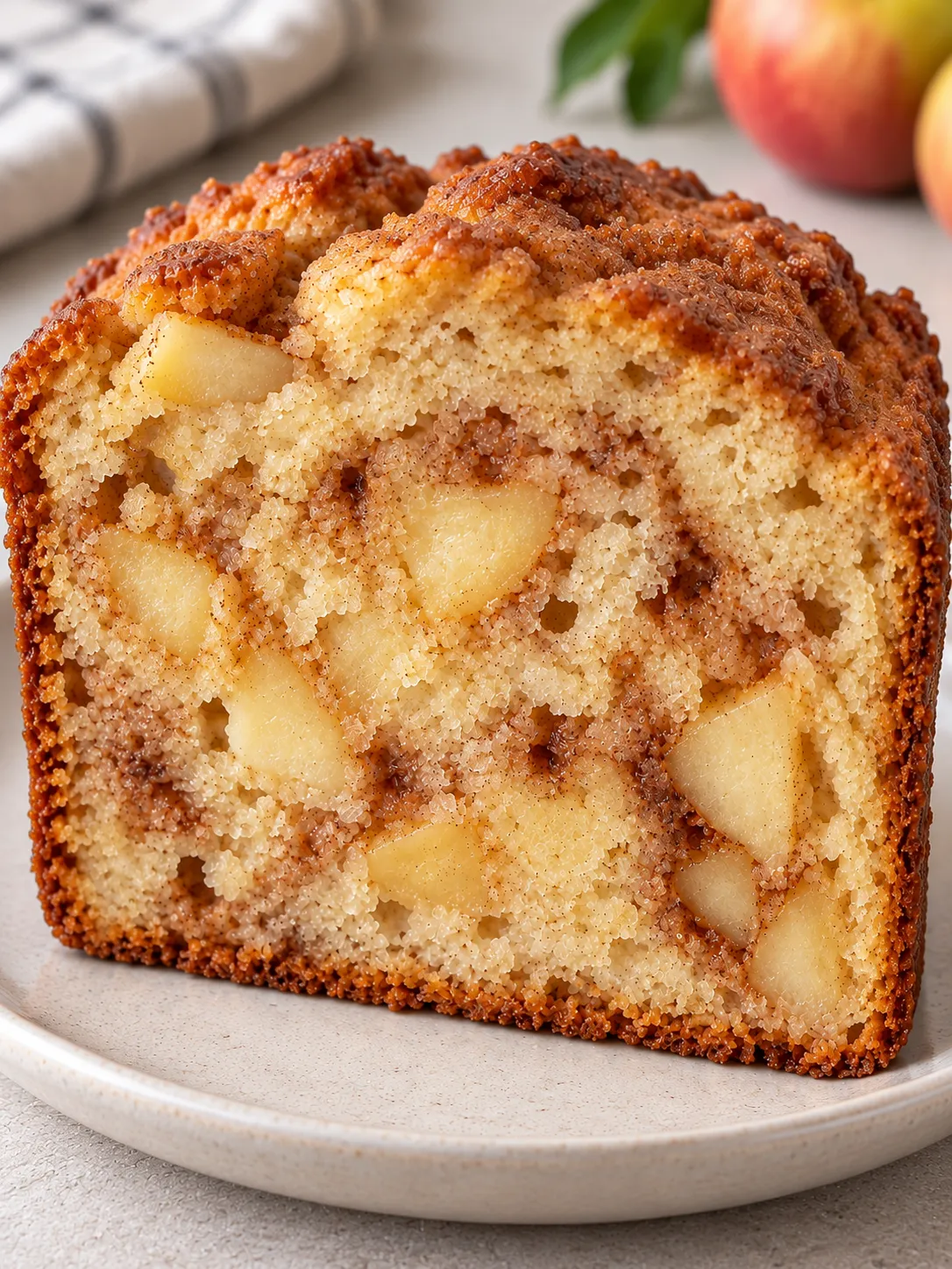 Butter loaf with cinnamon and apple
