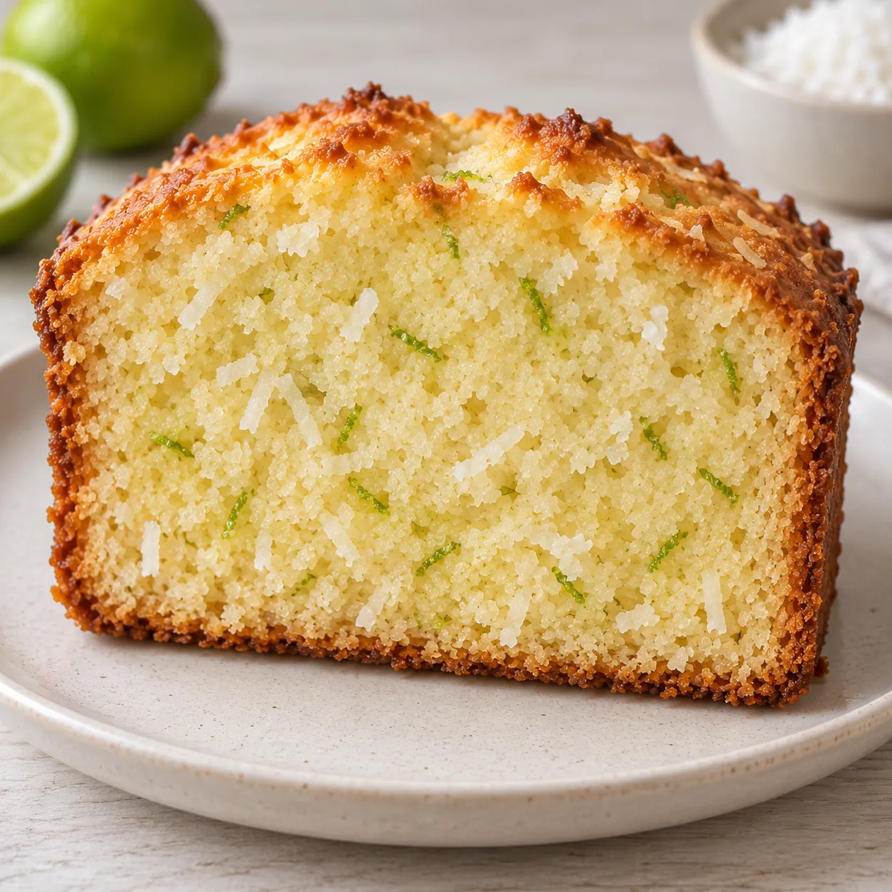 Butter loaf with coconut and lime