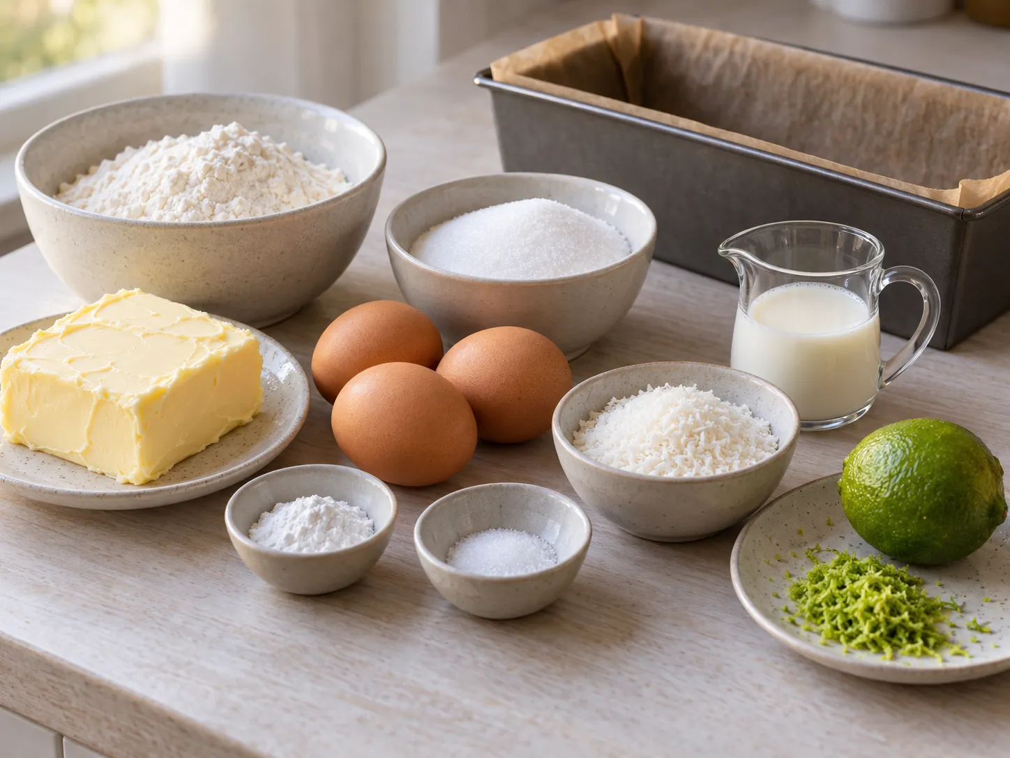 unsalted butter, softened, granulated sugar, large eggs, all-purpose wheat flour