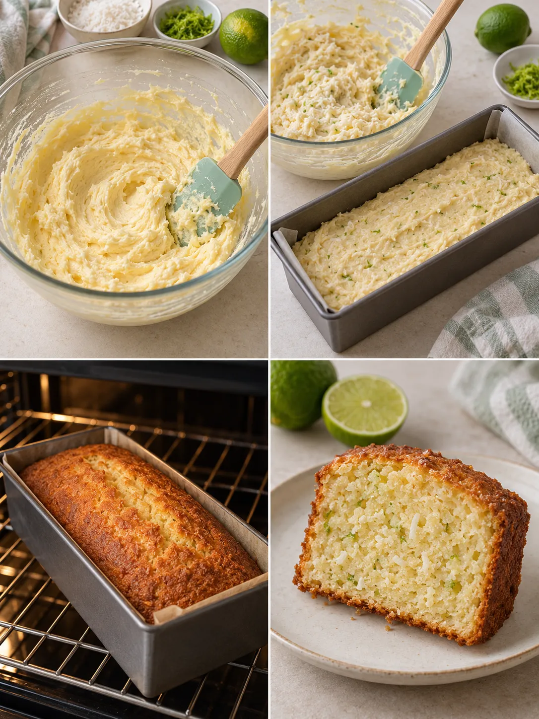 Butter loaf with coconut and lime