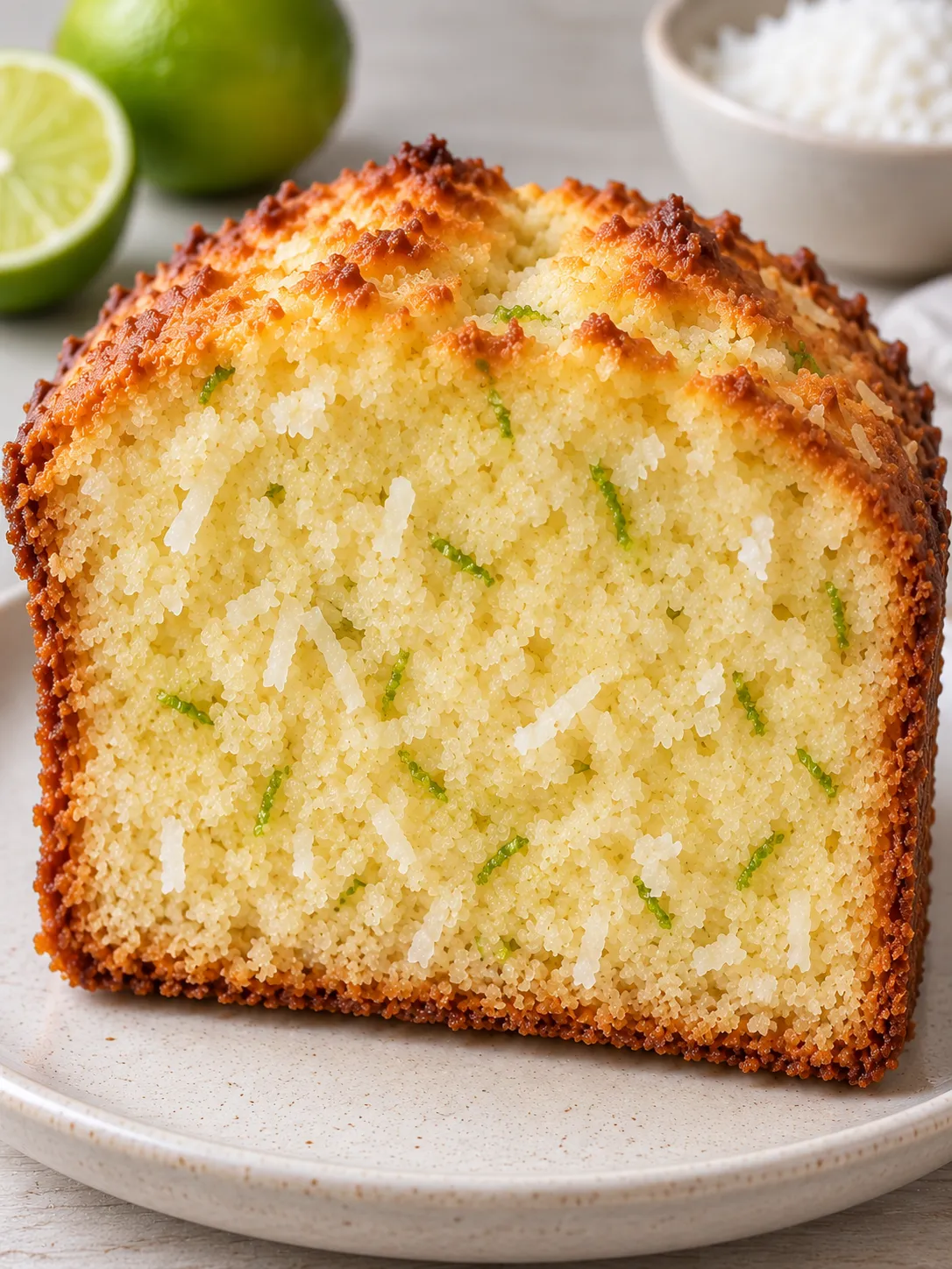 Butter loaf with coconut and lime