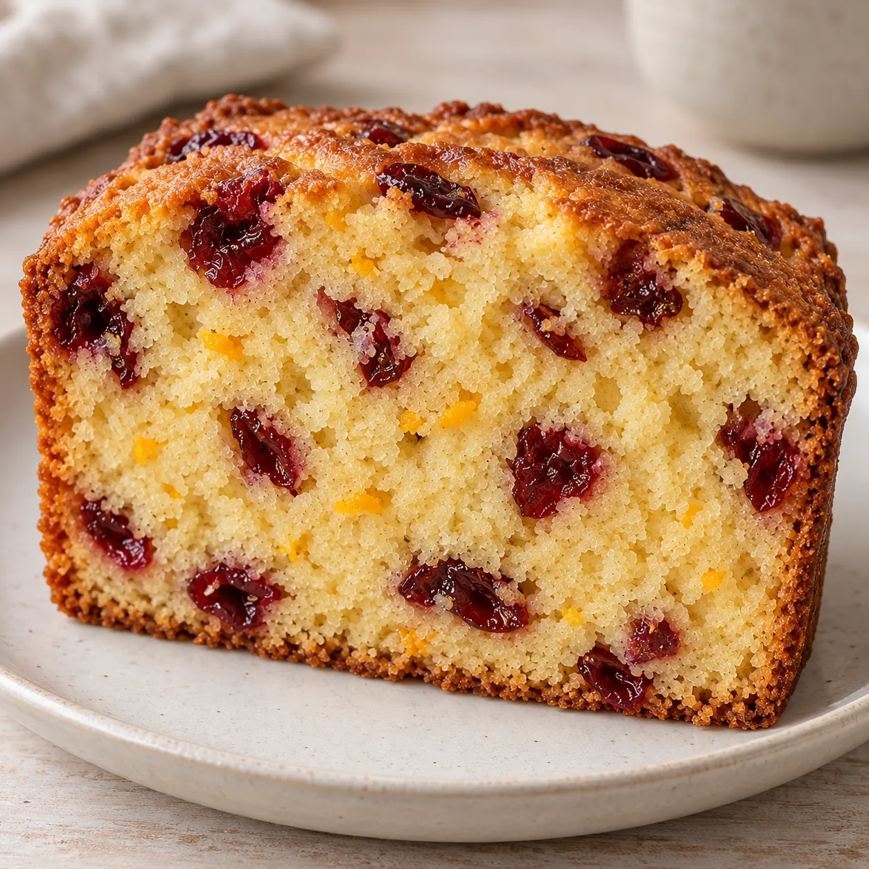 Butter loaf with cranberries and orange