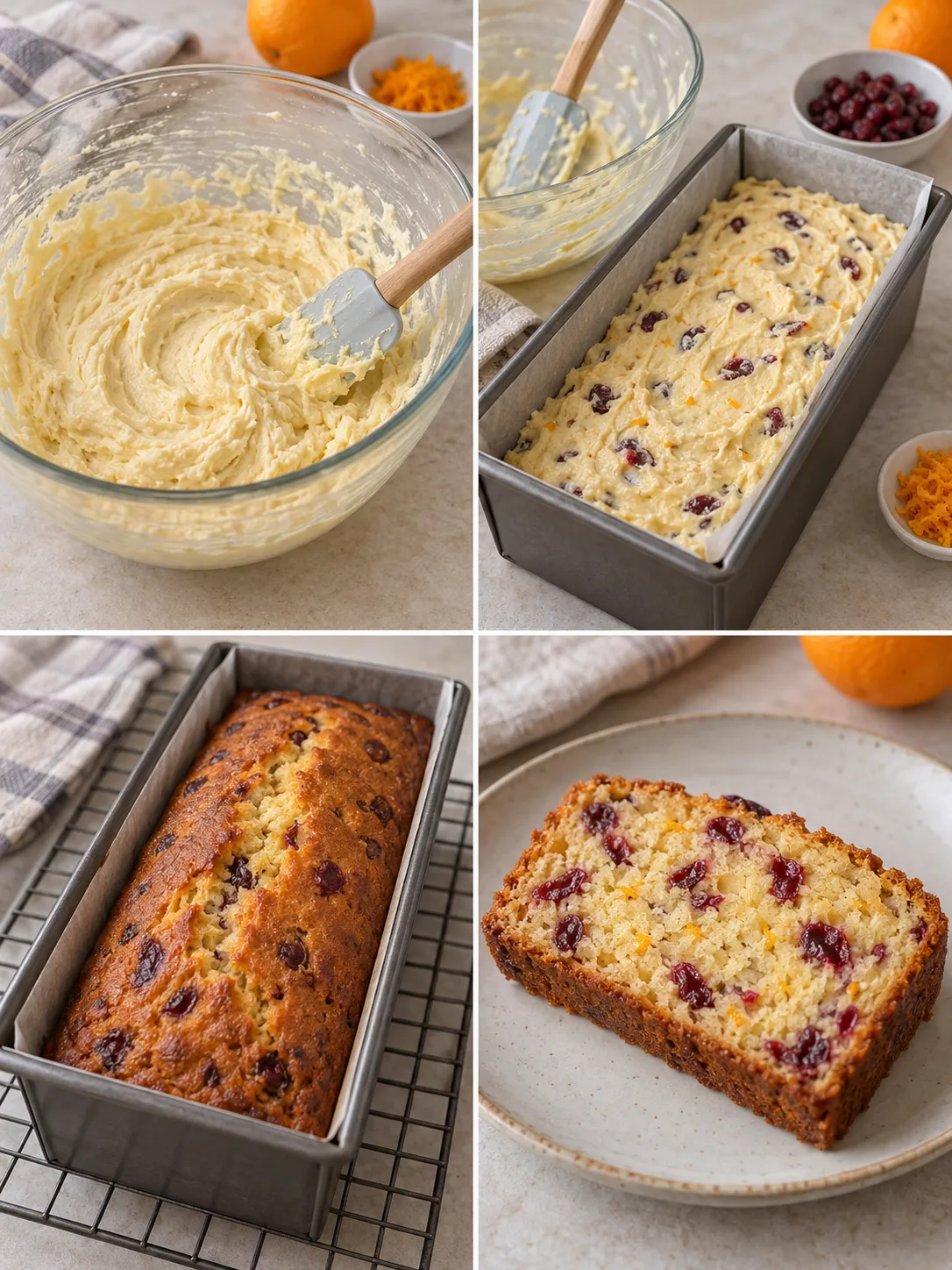 Butter loaf with cranberries and orange