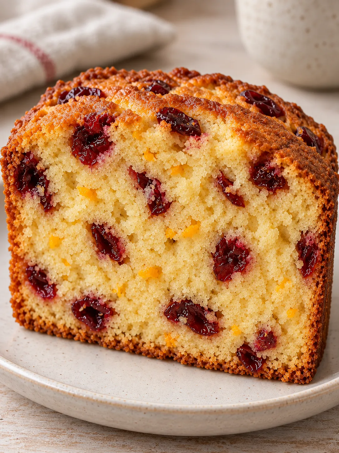 Butter loaf with cranberries and orange