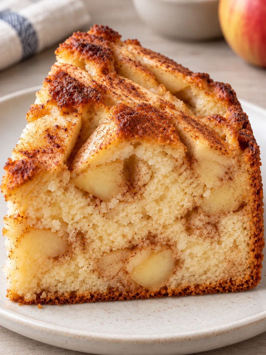 Yogurt cake with apple and cinnamon