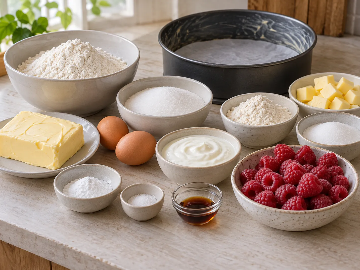 unsalted butter, softened, granulated sugar, large eggs, all-purpose wheat flour