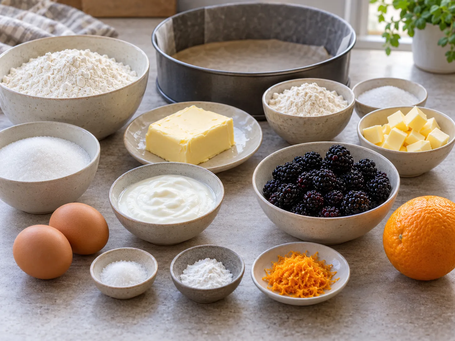 unsalted butter, softened, granulated sugar, large eggs, all-purpose wheat flour