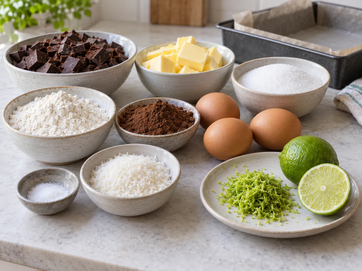 dark chocolate, chopped, unsalted butter, softened, granulated sugar, large eggs