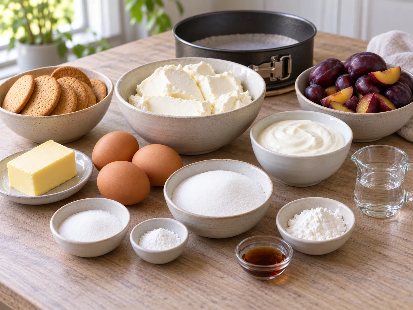 plain butter biscuits, without filling, unsalted butter, softened, full-fat cream cheese, plain, gr