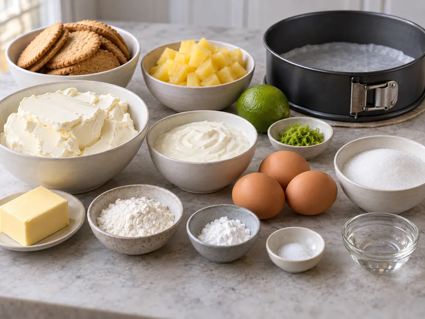 plain butter biscuits, without filling, unsalted butter, softened, full-fat cream cheese, plain, gr