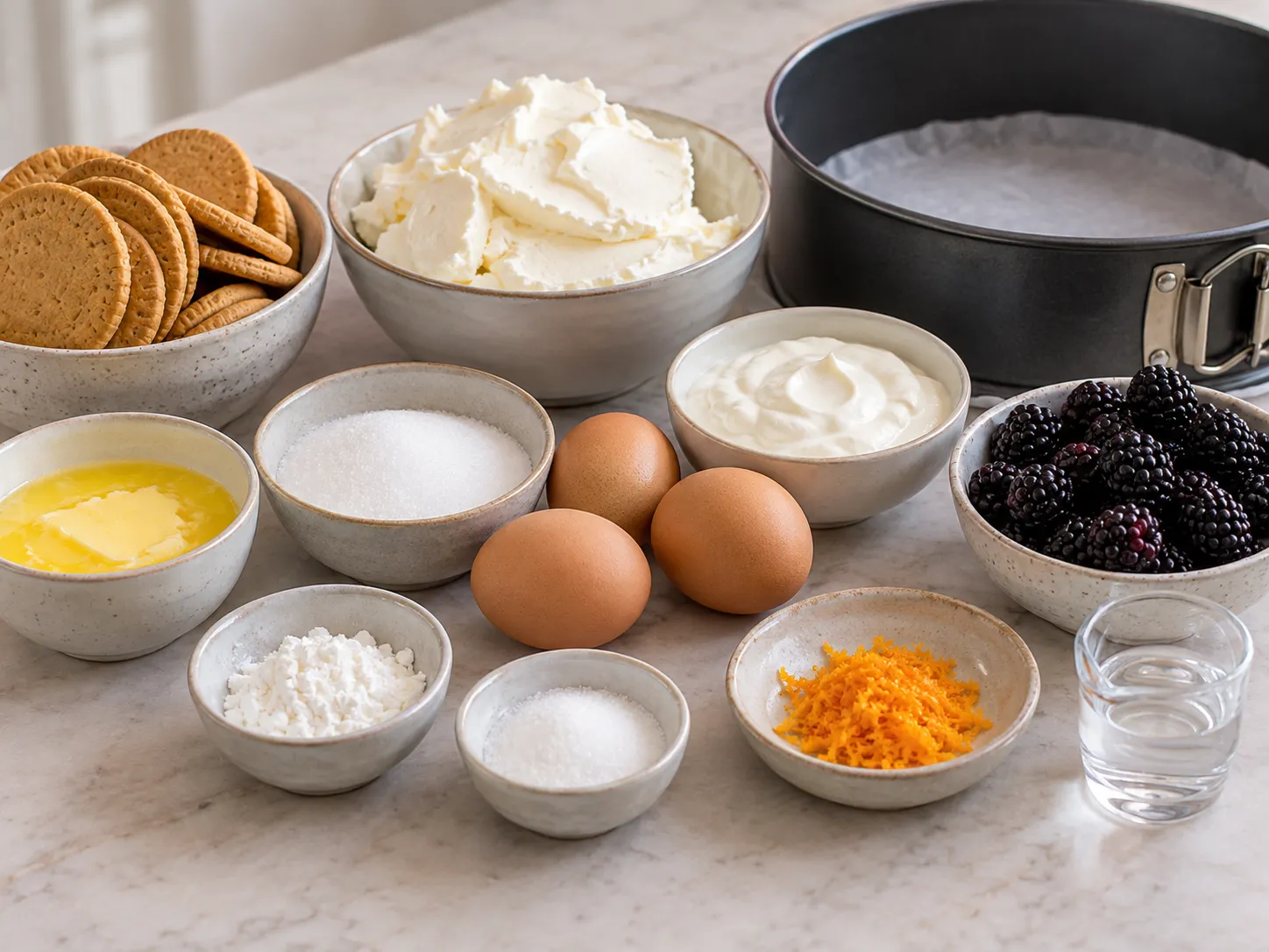 plain butter biscuits, without filling, unsalted butter, softened, full-fat cream cheese, plain, gr