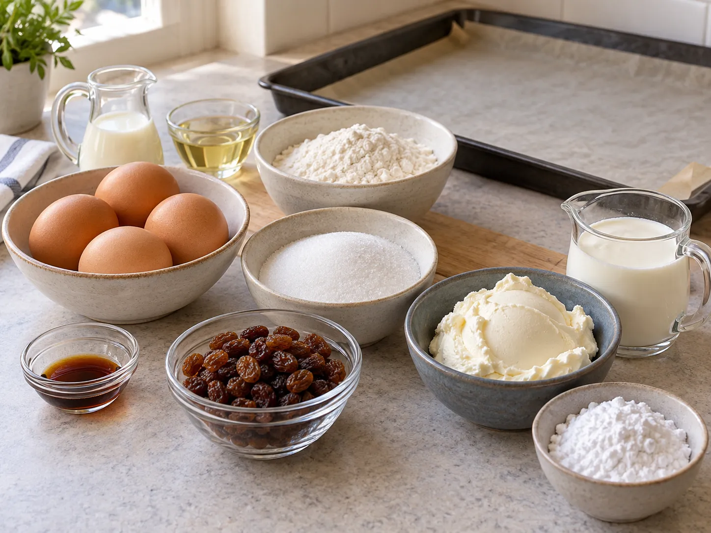large eggs, granulated sugar, all-purpose wheat flour, neutral sunflower oil