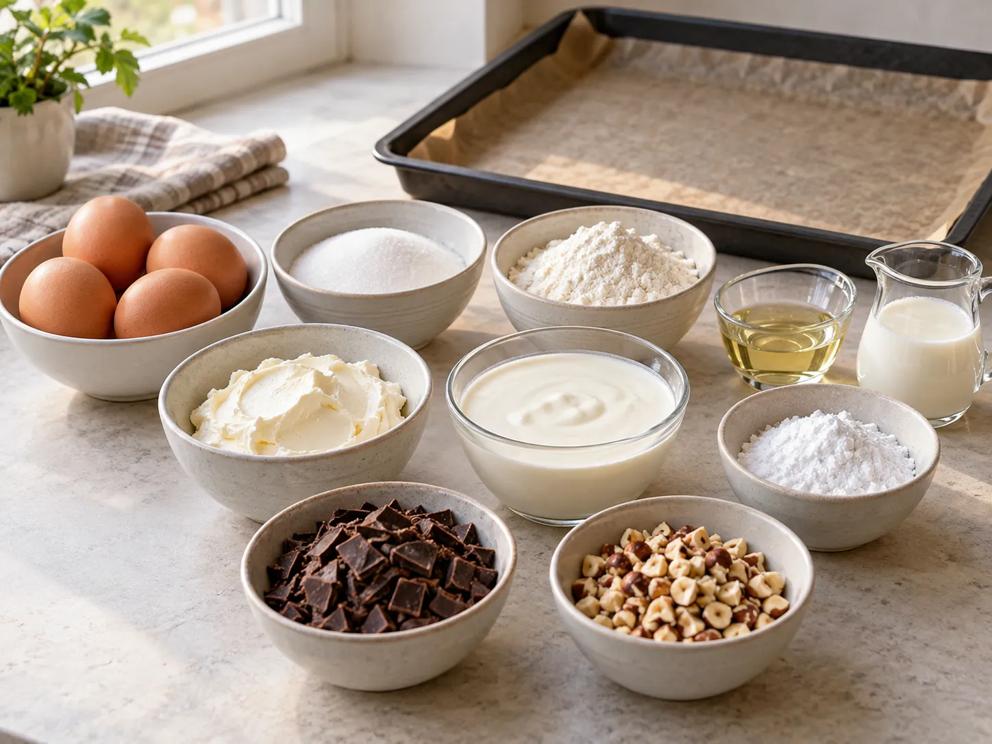 large eggs, granulated sugar, all-purpose wheat flour, neutral sunflower oil
