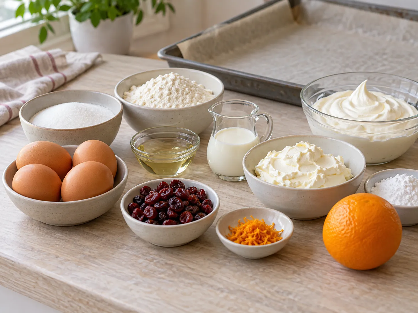 large eggs, granulated sugar, all-purpose wheat flour, neutral sunflower oil