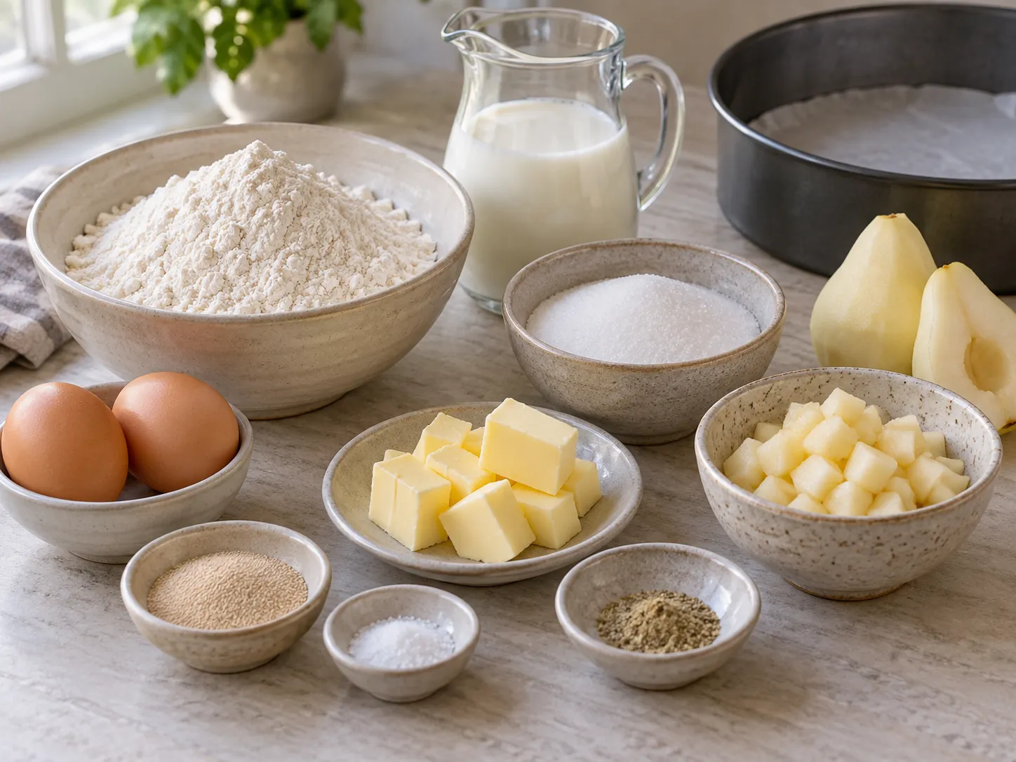 all-purpose wheat flour, instant dry yeast, granulated sugar, fine salt