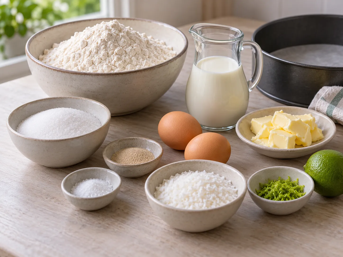 all-purpose wheat flour, instant dry yeast, granulated sugar, fine salt