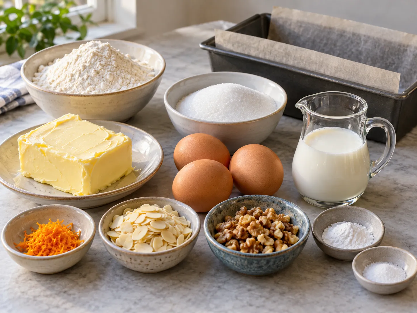 unsalted butter, softened, granulated sugar, large eggs, all-purpose wheat flour