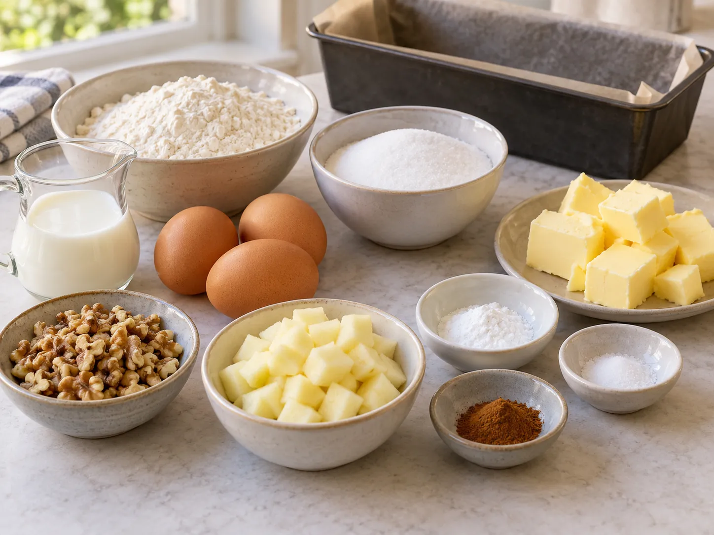 unsalted butter, softened, granulated sugar, large eggs, all-purpose wheat flour