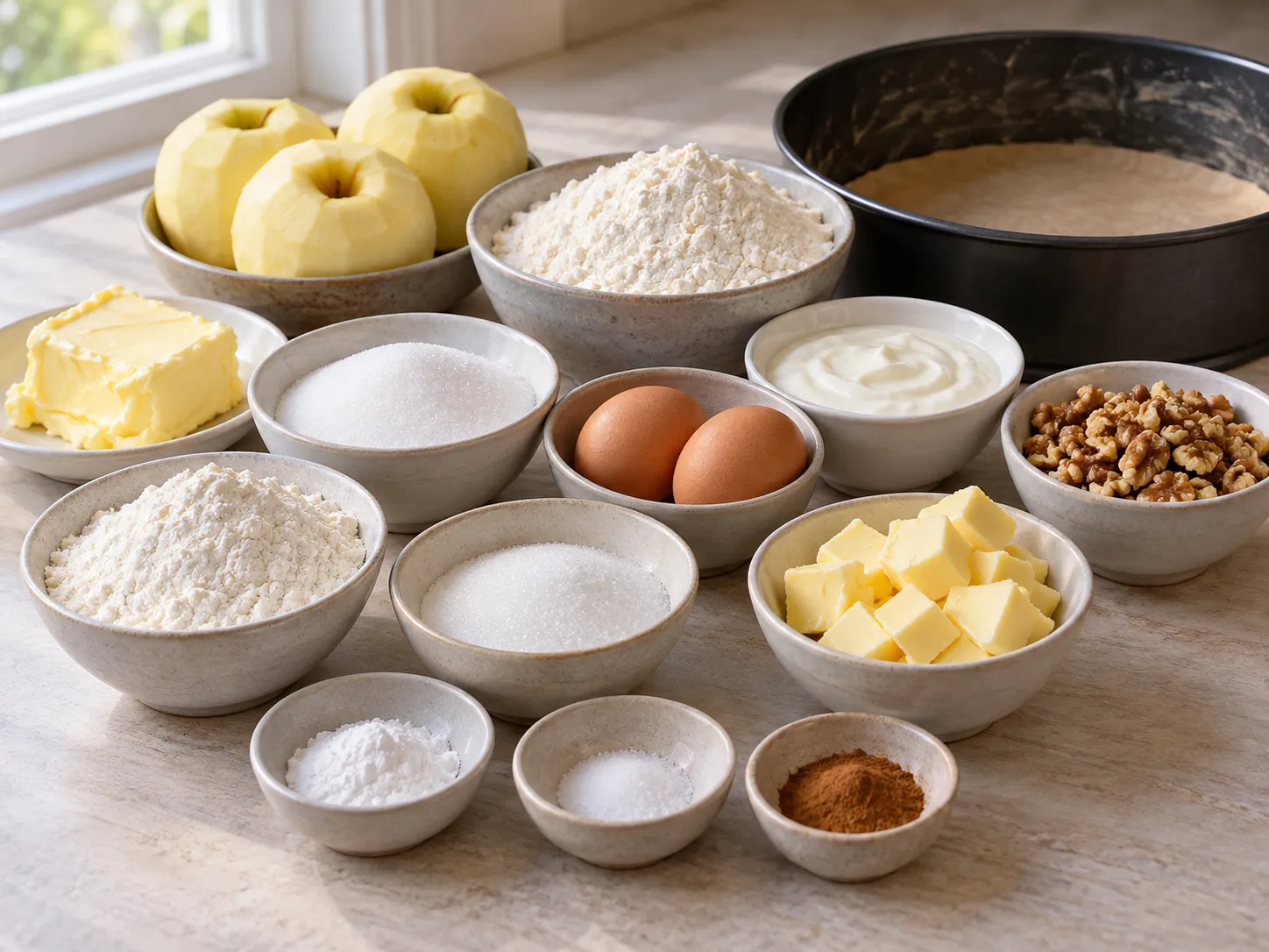 unsalted butter, softened, granulated sugar, large eggs, all-purpose wheat flour