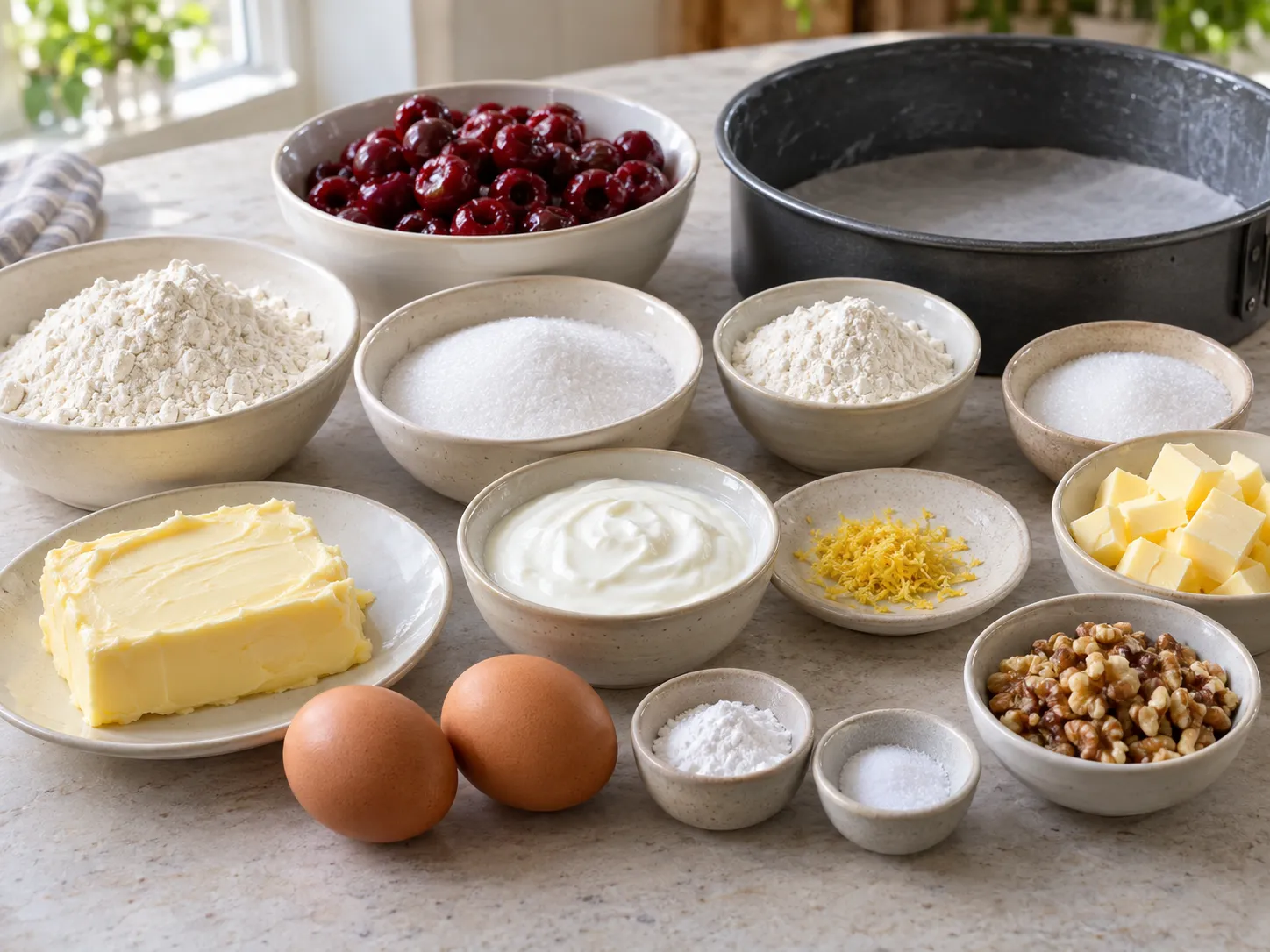 unsalted butter, softened, granulated sugar, large eggs, all-purpose wheat flour