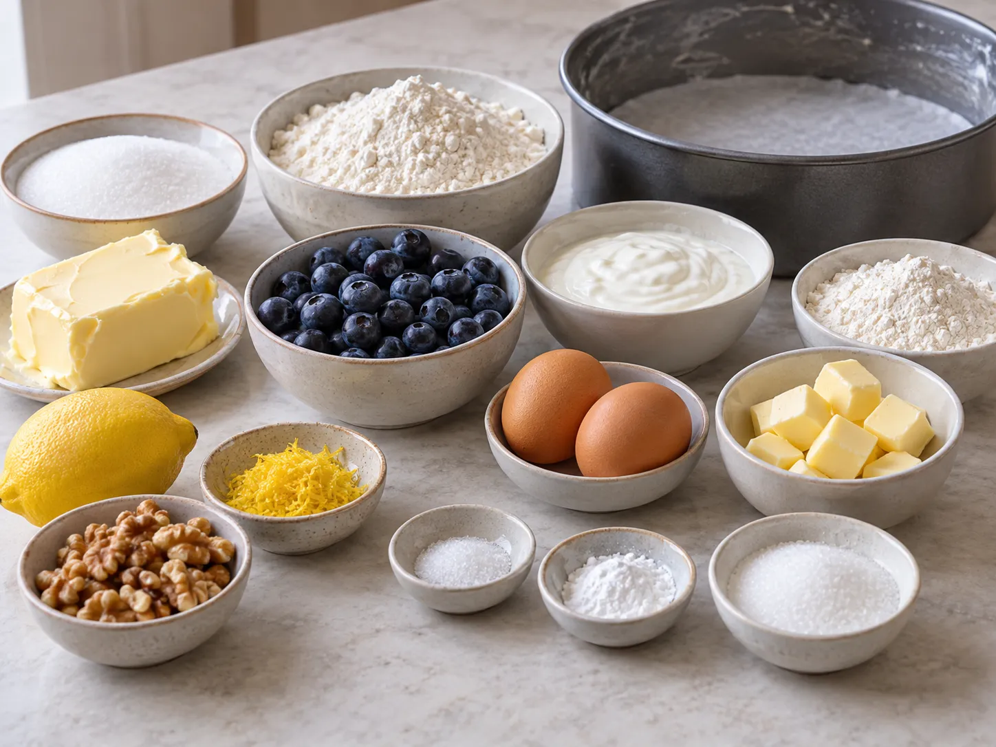 unsalted butter, softened, granulated sugar, large eggs, all-purpose wheat flour