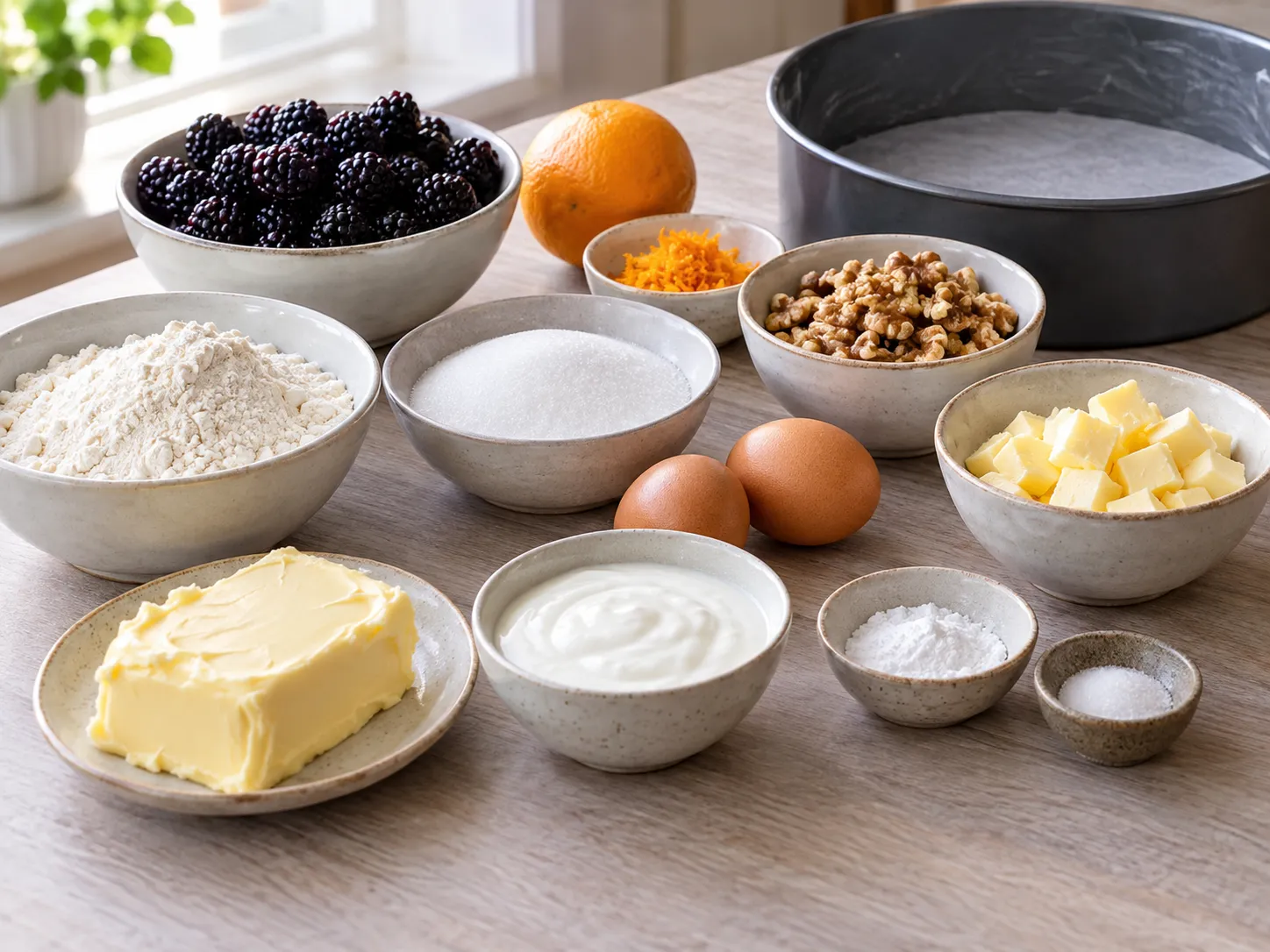 unsalted butter, softened, granulated sugar, large eggs, all-purpose wheat flour