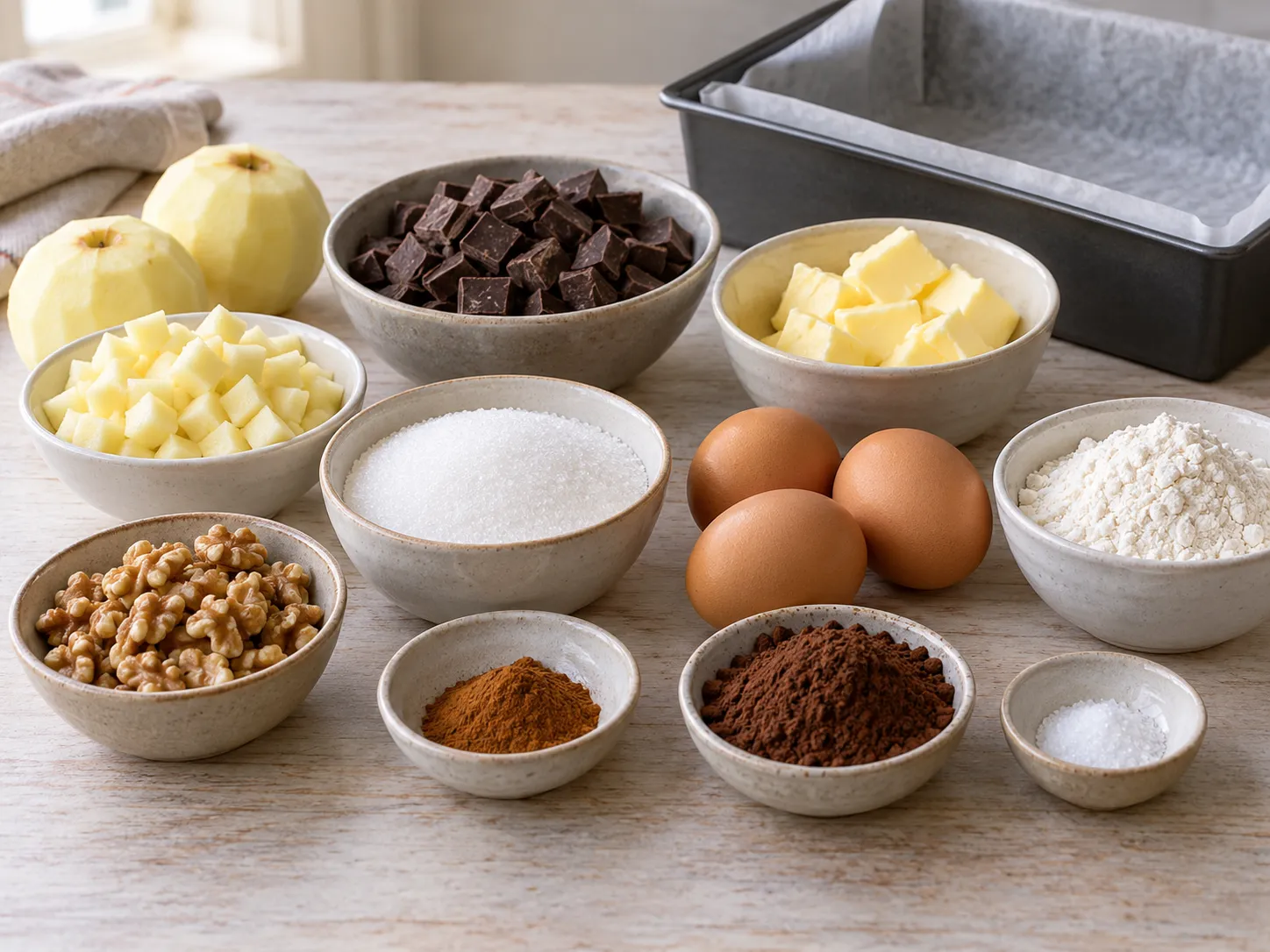 dark chocolate, chopped, unsalted butter, softened, granulated sugar, large eggs