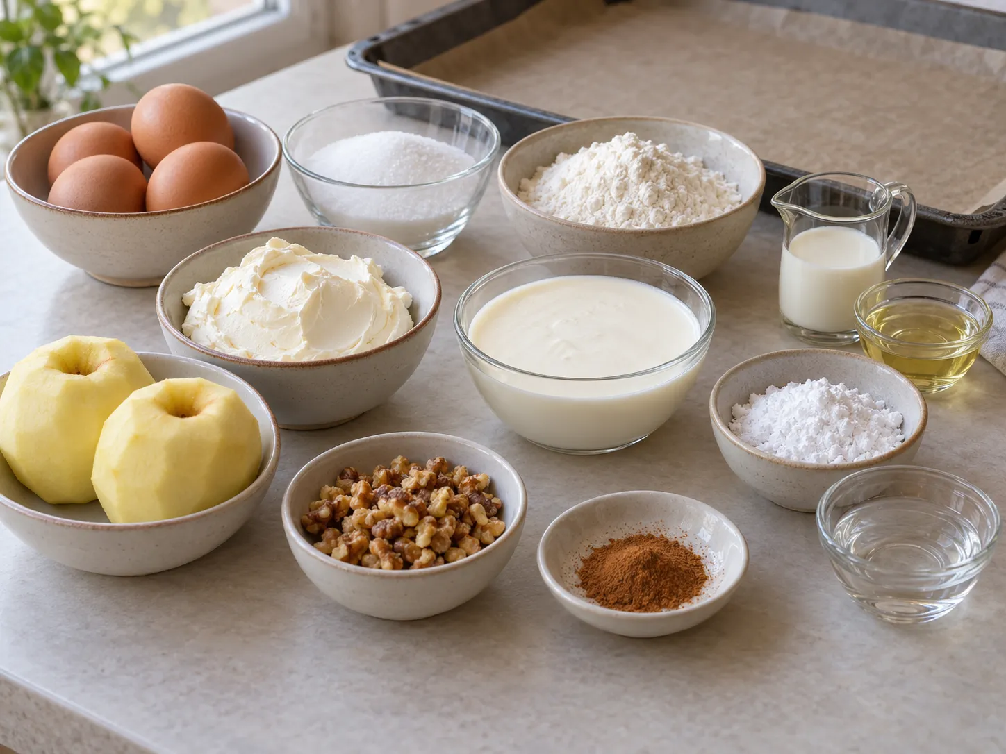 large eggs, granulated sugar, all-purpose wheat flour, neutral sunflower oil