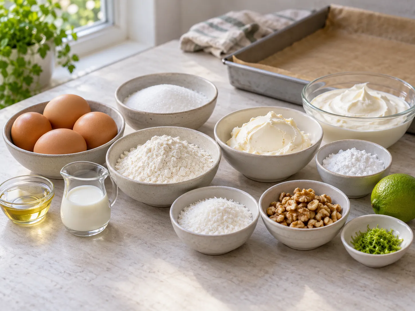 large eggs, granulated sugar, all-purpose wheat flour, neutral sunflower oil