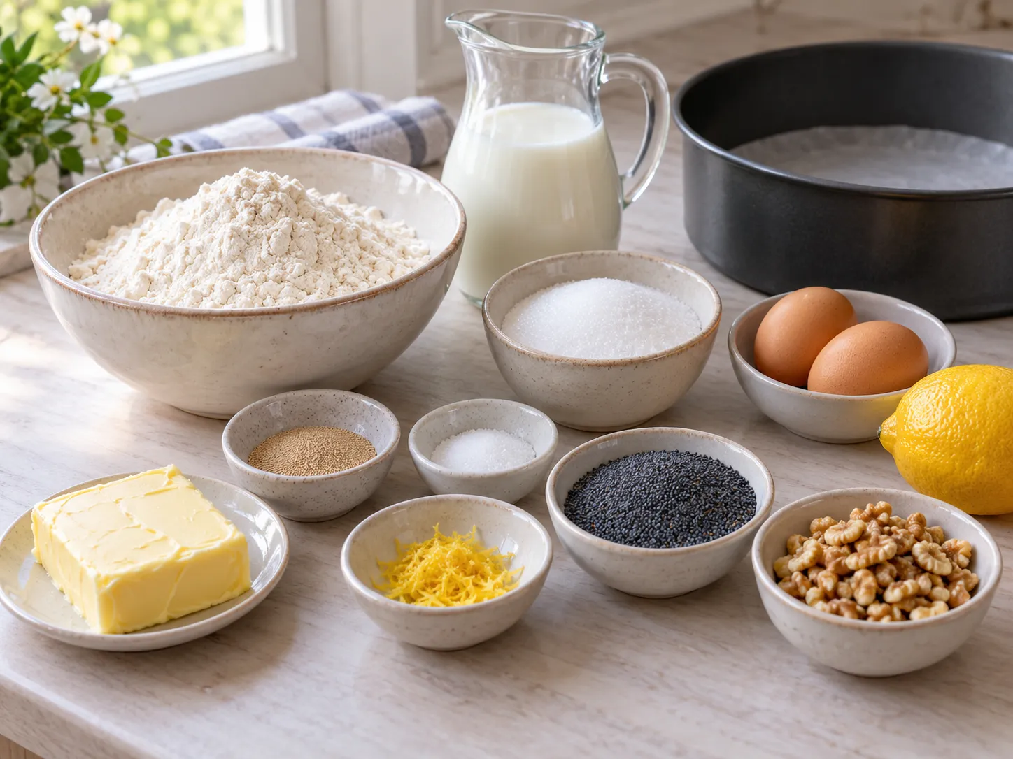 all-purpose wheat flour, instant dry yeast, granulated sugar, fine salt