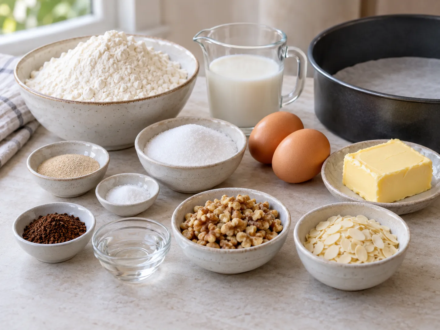 all-purpose wheat flour, instant dry yeast, granulated sugar, fine salt