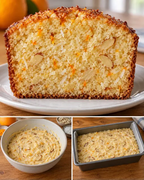 Butter loaf with orange and almonds — coconut