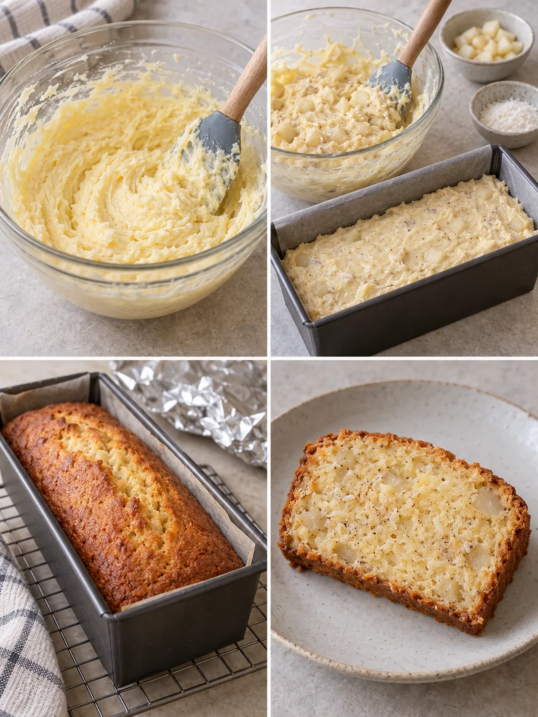 Butter loaf with cardamom and pear — coconut